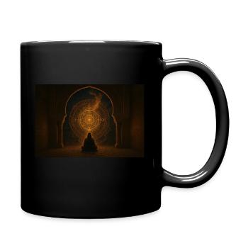 A man in quiet reflection - Full Colour Mug - black - Right