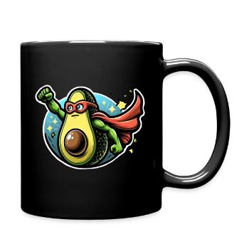 Avocadude: Defender of Deliciousness - Full Colour Mug - black - Right
