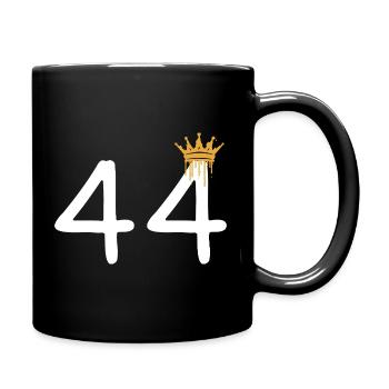 Artistic number crown 44 print for trendy looks - Full Colour Mug - black - Right