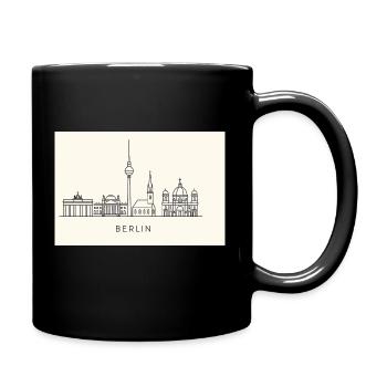 Berlin Skyline Minimalist - Full Colour Mug - black - Right