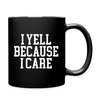 I scream 'cause I care - Full Colour Mug - black - Right