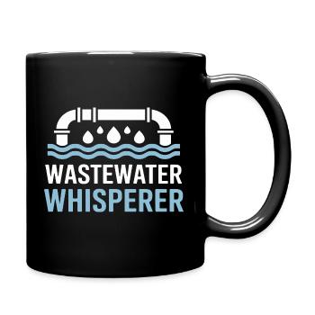 Abwasserflüsterer - Wasseraufbereitung - Tasse einfarbig - Schwarz - Rechts
