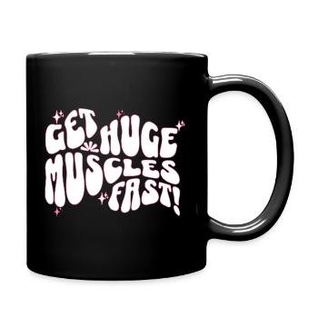 Big Muscles Fun Slogan Design - Mug uni - noir - Droite