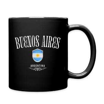 Buenos Aires Argentina, minimalist design - Full Colour Mug - black - Right