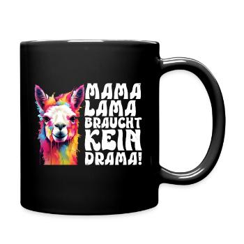 Les futures mamans MAMA LAMA N'A PAS BESOIN DE DRAME - Mug uni - noir - Droite