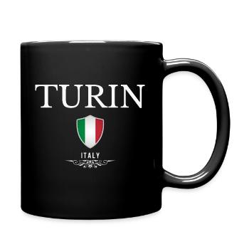 Turin, Italien, Souvenir Turin - Tasse einfarbig - Schwarz - Rechts