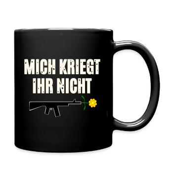 Protest pressure with weapon and flower - Full Colour Mug - black - Right