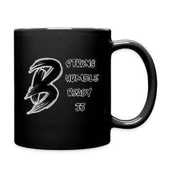 Be JJ – Stark, bescheiden, bereit | Jiu Jitsu Design - Tasse einfarbig - Schwarz - Rechts