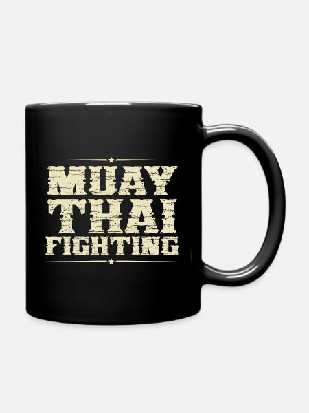Muay Thai - Tasse einfarbig - Schwarz