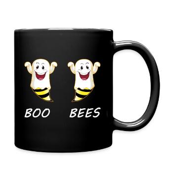 Boo Bees Halloween Couple - Full Colour Mug - black - Right