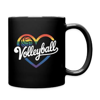 Volleyball Heart Volleyball Players - Full Colour Mug - black - Right
