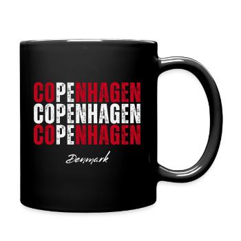 Copenhagen Denmark, memory of Copenhagen - Full Colour Mug - black - Right