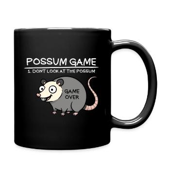 Possum Game Don't Look at the Possum Funny P - Full Colour Mug - black - Right