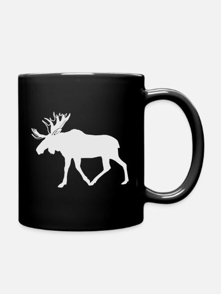 Süßer Elch Elk Moose Schweden Norwegen Finnland - Tasse einfarbig - Schwarz