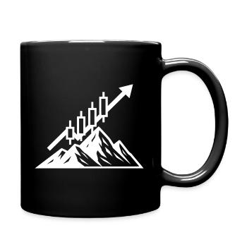THE CLIMB OF A TRADER – NO LUCK, JUST SKILL - Tasse einfarbig - Schwarz - Rechts