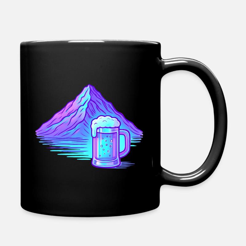 Bergneon Bierglanz Blau - Tasse einfarbig - Schwarz