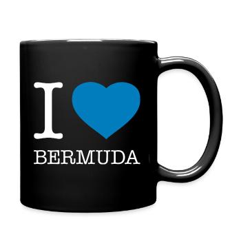 I love Bermuda - Tasse einfarbig - Schwarz - Rechts