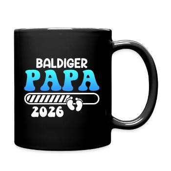 SOON DAD 2026 Fatherhood Funny - Full Colour Mug - black - Right