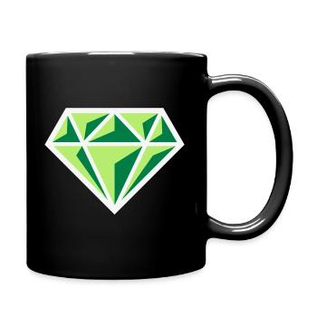 Diamant (pierre précieuse symbole brillant / NEG Gre 3C) - Mug uni - noir - Droite