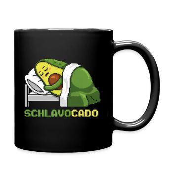 Schlavocado Avocado Schlafshirt Sleep Comfy Gesche - Full Colour Mug - black - Right