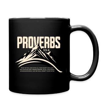 Proverbes 3 5 6 Faites confiance à M. Berg Foi - Mug uni - noir - Droite