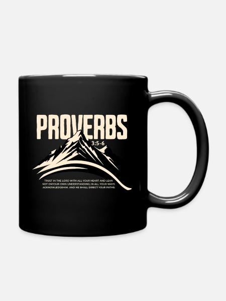 Proverbs 3 5 6 Trust Mr. Berg Faith - Full Colour Mug - black
