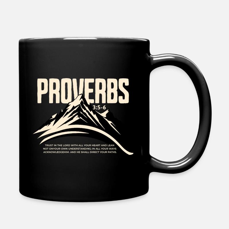 Proverbs 3 5 6 Trust Mr. Berg Faith - Full Colour Mug - black