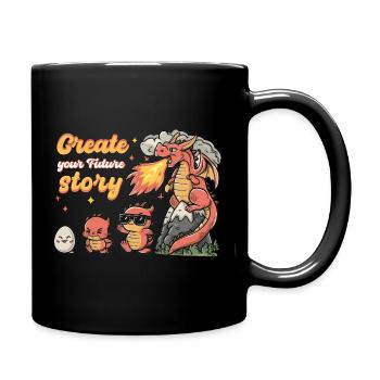 Create Your Future Story Enfant École Motivation - Mug uni - noir - Droite
