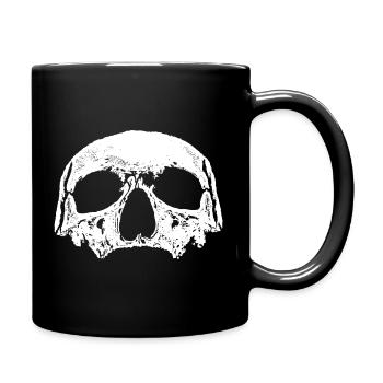 Totenschädel - Tasse einfarbig - Schwarz - Rechts