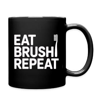 Dentist Practice Oral Health Design - Full Colour Mug - black - Right
