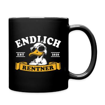 Cartoon Pension 2026 - Retirement - Pension - Full Colour Mug - black - Right