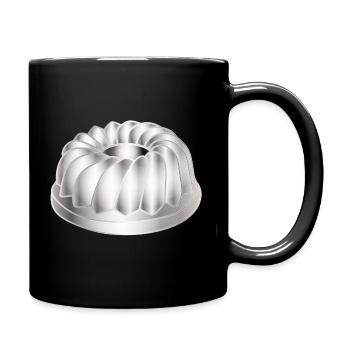 Bundt cake baking pan – simple kitchen motif - Full Colour Mug - black - Right