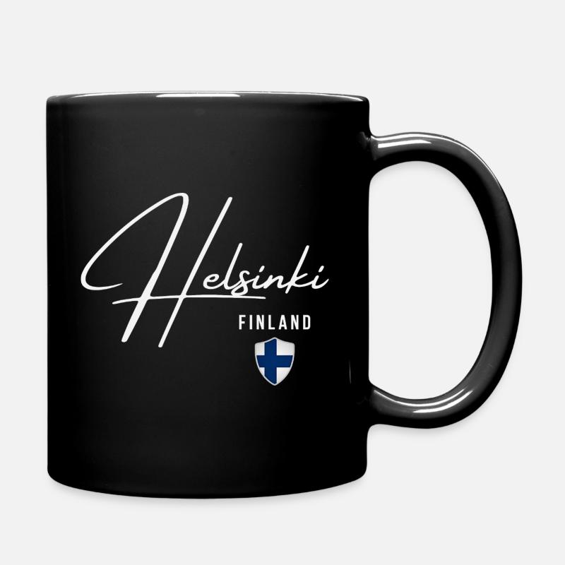 Helsinki, Finnland, elegantes Design Helsinki - Tasse einfarbig - Schwarz