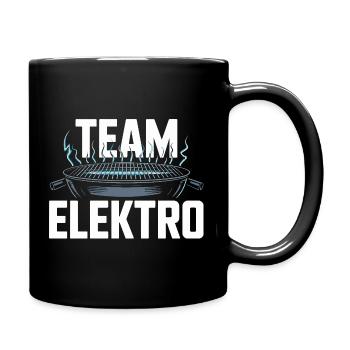 Team Elektro Grillen Strom Outdoor Spaß - Tasse einfarbig - Schwarz - Rechts