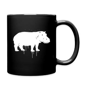 Hippo Graffiti Vecteur de Streetwear - Mug uni - noir - Droite