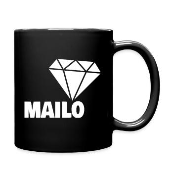 Mailo als Edel - Tasse einfarbig - Schwarz - Rechts