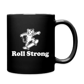 Tiger Skateboard Roll Strong - Full Colour Mug - black - Right