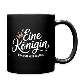 Queen doesn't need a costume disguise carnival - Full Colour Mug - black - Right