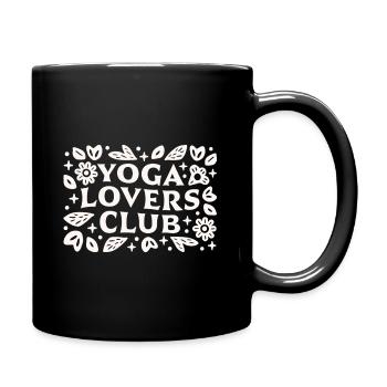 Yoga lover club funny yogi friends matching - Full Colour Mug - black - Right