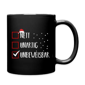 Santa Claus Christmas Time Naughty Christmas - Full Colour Mug - black - Right