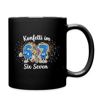 67 Six Seven Meme Confetti Carnival Cologne - Full Colour Mug - black - Right