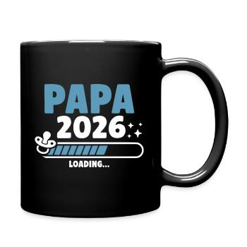 Papa 2026 Loading... - Tasse einfarbig - Schwarz - Rechts