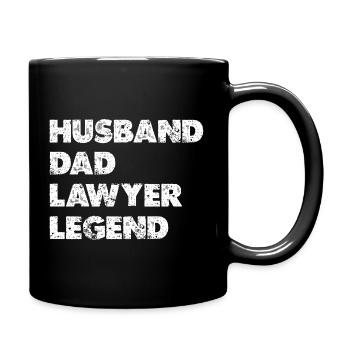 Ehemann Vater Anwalt Legende - Tasse einfarbig - Schwarz - Rechts