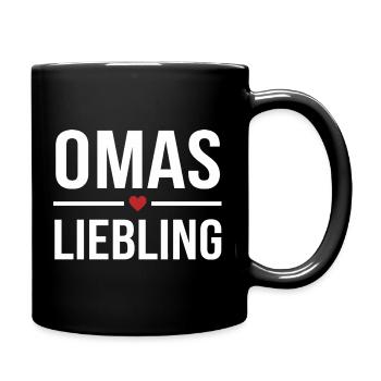 Omas Liebling German Grandma Favorite Gift - Tasse einfarbig - Schwarz - Rechts