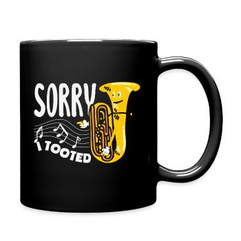 Vintage Euphonium Player - Full Colour Mug - black - Right