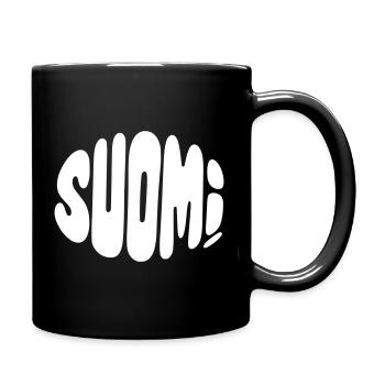 Suomi - Finland Lettering - Full Colour Mug - black - Right