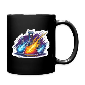 Labor-Geek-Quadrantiden-Meteorregen-Laborexperiment - Tasse einfarbig - Schwarz - Rechts
