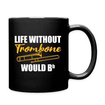 Vie sans tromboniste tromboniste - Mug uni - noir - Droite