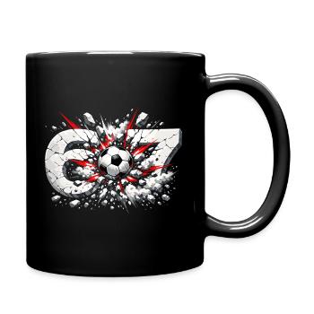 67 Football Six Seven Memes Funny Gift - Full Colour Mug - black - Right