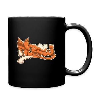 Merow, mot dessiné - Mug uni - noir - Droite